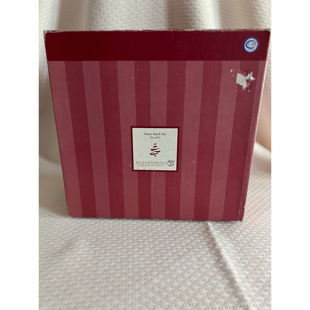 Department 56 Santa Snack Set Plate and Cup